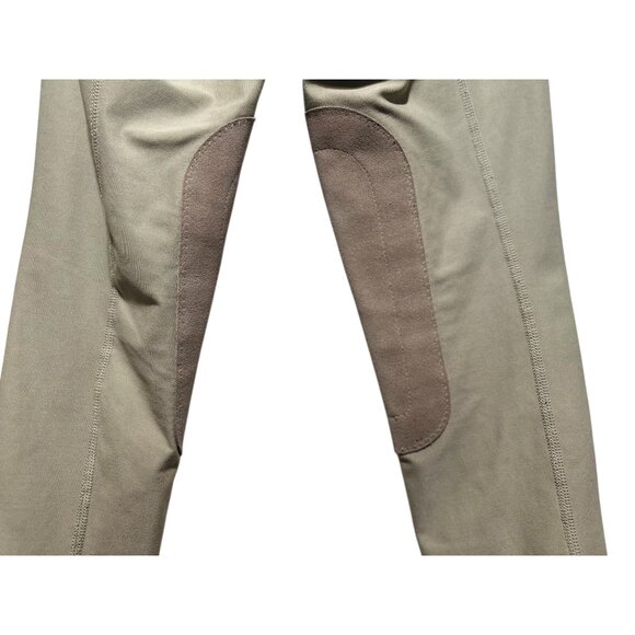Irideon Issential Suede Knee Patch Tights Pants Womens Medium Beige Equestrian - Picture 11 of 13